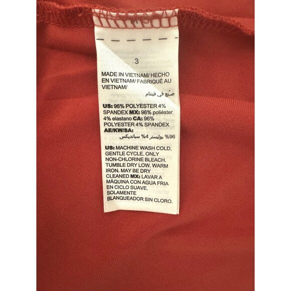 Chico's Size 3 = XL/16 Canyon Clay Sharkbite Asymmetrical‎ Sharkbite Dress NEW - Picture 6 of 8